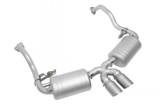 Porsche 987.1 Cayman / Boxster Performance Exhaust System - Slash Cut Single Wall Tips - SOUL Performance