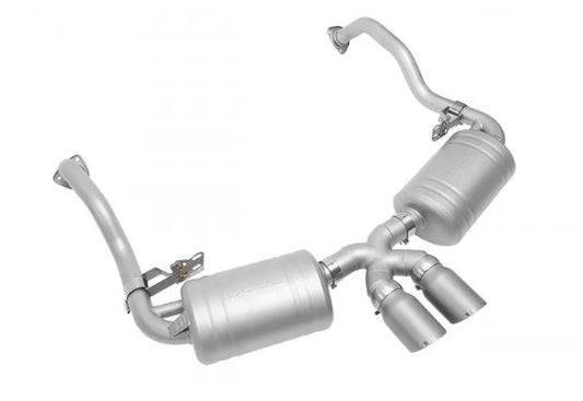 Porsche 987.1 Cayman / Boxster Performance Exhaust System - Slash Cut Single Wall Tips - SOUL Performance