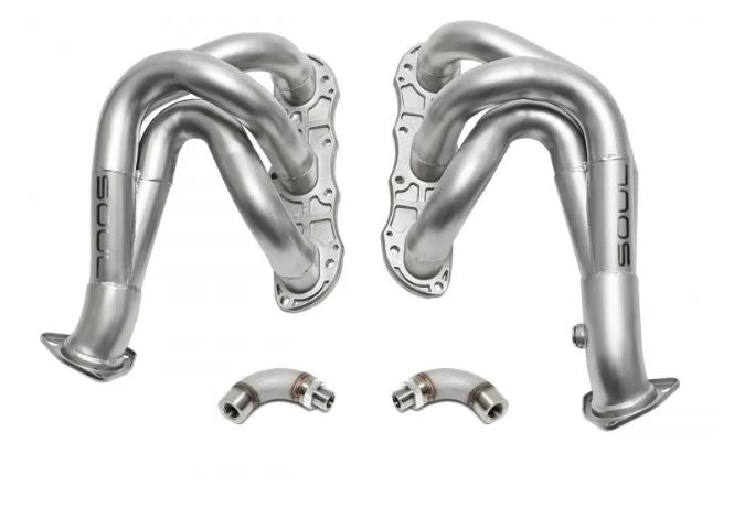 Porsche 987.2 Cayman / Boxster Competition Headers (catless) with O2 Spacers (pair) - SOUL Performance