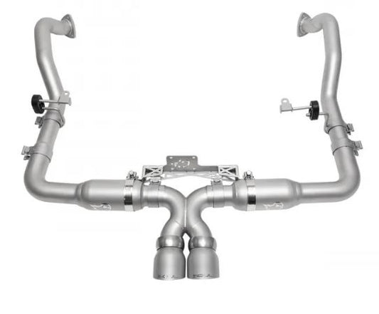Porsche 987.2 Cayman / Boxster Race Exhaust System - Manual Trans - Straight Cut Single Wall Tips (Brushed) - SOUL Performance