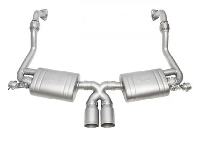 Porsche 987.2 Cayman / Boxster Valved Exhaust System  - Slash Cut Single Wall Tips - SOUL Performance
