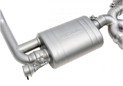 Porsche 987.2 Cayman / Boxster Valved Exhaust System - Straight Cut Single Wall Tips  (Satin Black) - SOUL Performance