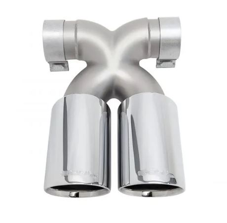 Porsche 987.2 / 981 Cayman / Boxster Bolt-On X-Pipe With Tips - Polished Chrome Tips - SOUL Performance