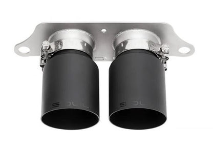 Porsche 992 GT3 Competition Race Exhaust System - 4" Straight Cut Single Wall Tips  (Satin Black) - SOUL Performance