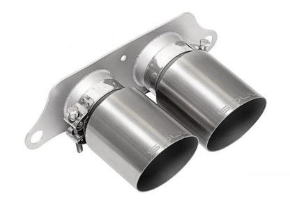 Porsche 992 GT3 Competition Race Exhaust System - 4" Slash Cut Single Wall Tips  (Brushed Finish) - SOUL Performance