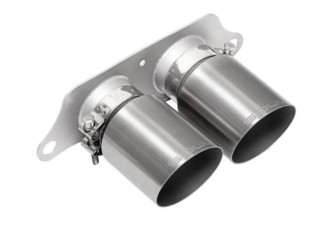 Porsche 991.1 GT3 / GT3 RS Bolt-On Exhaust Tips - 4" Straight Cut Single Wall Tips  (Brushed Finish) - SOUL Performance