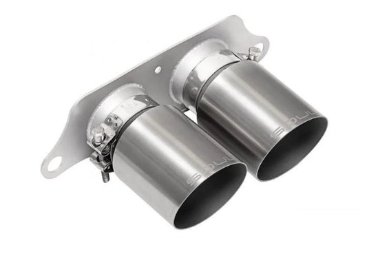 Porsche 991.1 GT3 / GT3 RS Bolt-On Exhaust Tips - 4" Straight Cut Single Wall Tips  (Brushed Finish) - SOUL Performance