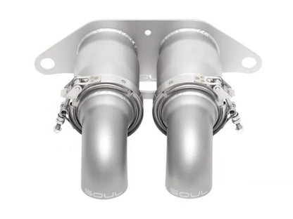 Porsche 991.1 / 991.2 GT3 Bolt-On Resonated Turn Down Exhaust Tips - SOUL Performance