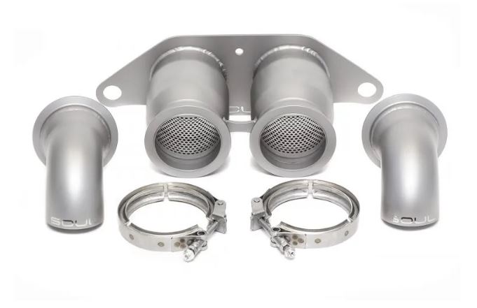 Porsche 991.1 / 991.2 GT3 Bolt-On Resonated Turn Down Exhaust Tips - SOUL Performance