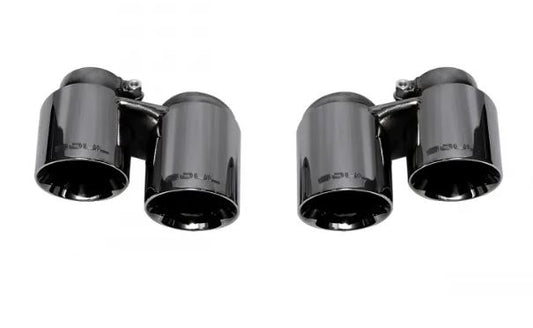 Porsche 997.1 Carrera Bolt On Exhaust Tips - Black Chrome - SOUL Performance