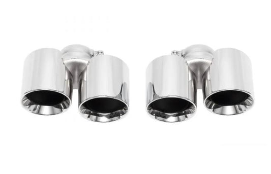 Porsche 991.1 Carrera Base (without PSE) Bolt On Exhaust Tips - Polished Chrome - SOUL Performance