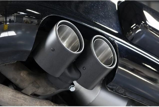 Porsche 991.1 Carrera Base (without PSE) Bolt On Exhaust Tips - Dual Wall Carbon Fiber - SOUL Performance