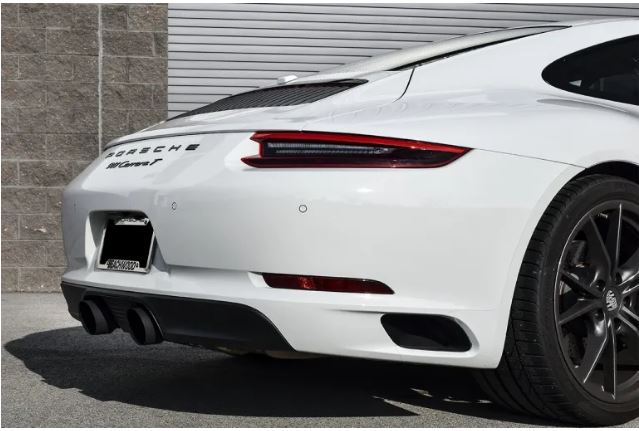 Porsche 991.2 Carrera (with PSE) Bolt On Exhaust Tips - 4" Deluxe Double Wall Tips (Satin Black Coated) - SOUL Performance
