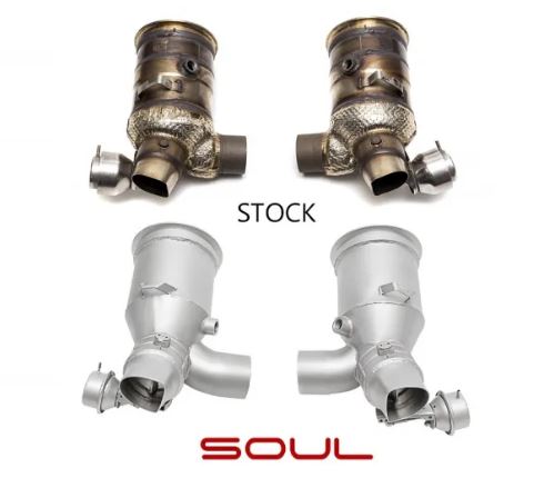 Porsche 991.2 GT2 RS Cat Bypass Pipes - SOUL Performance