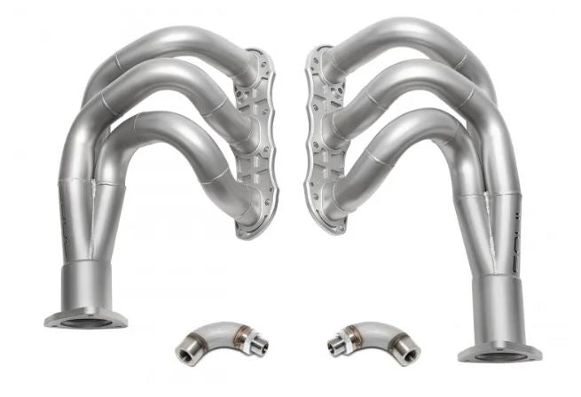 Porsche 991.1 Carrera Long Tube Competition Headers (catless) with O2 Spacers (pair) - SOUL Performance