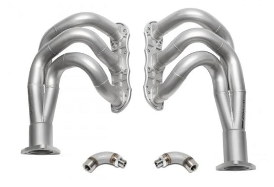 Porsche 991.1 Carrera Long Tube Competition Headers (catless) with O2 Spacers (pair) - SOUL Performance