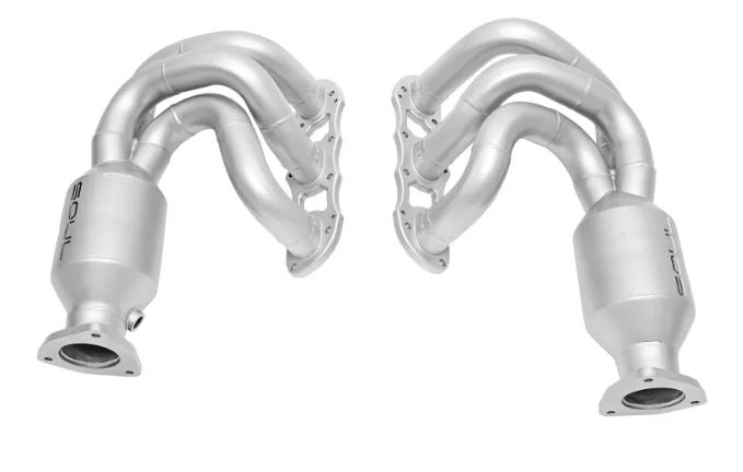 Porsche 991.1 Carrera Long Tube Street Headers (w/ HJS HD 200 Cell Cats) - SOUL Performance