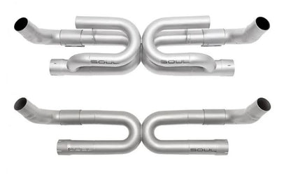 Porsche 991.2 Carrera (without PSE) Performance Exhaust System (with Anti-Drone Tubes) - S Model - with Carbon Fiber Tips - SOUL Performance