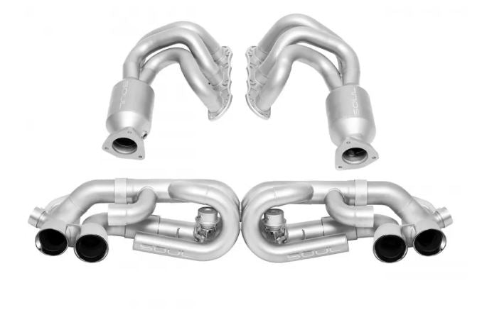 Porsche 991.1 Carrera Base (without PSE) Street Package - Black Chrome Tips - Includes Valve Controller - SOUL Performance