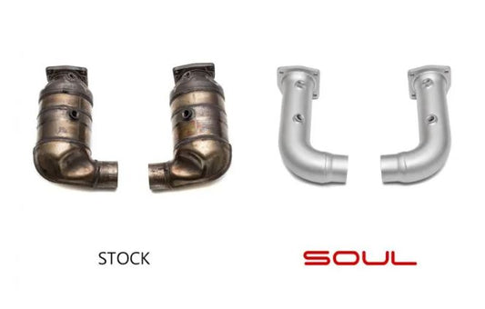 Porsche 991.1 / 991.2 Turbo Cat Bypass Pipes - SOUL Performance