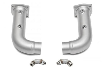 Porsche 991.1 / 991.2 Turbo Cat Bypass Pipes with O2 Spacers (pair) - SOUL Performance
