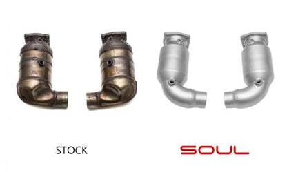 Porsche 991.1 / 991.2 Turbo Sport Catalytic Converters - SOUL Performance