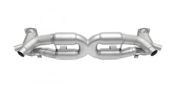 Porsche 991.1 Turbo Competition X-Pipe Exhaust System (includes Cat Bypass Pipes) - Reuse factory tips - SOUL Performance