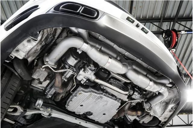 Porsche 991.1 Turbo Competition X-Pipe Exhaust System (includes Cat Bypass Pipes) - Reuse factory tips - SOUL Performance