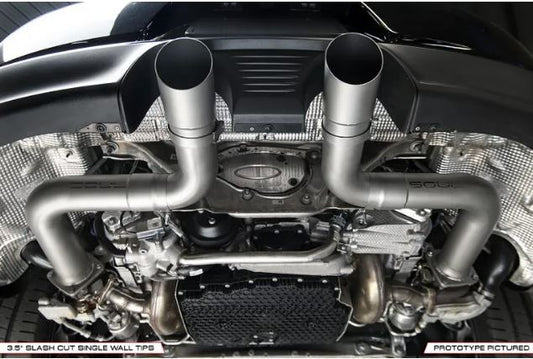 Porsche 991.2 Carrera (with PSE) Trackback Turbo Back Exhaust System - with HJS HD 200 Cell Catalytic Converters - 4" Double Wall Tips - SOUL Performance