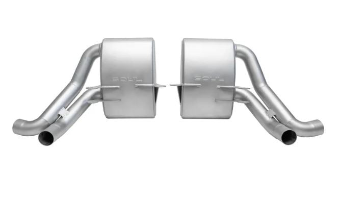 Porsche 996 Carrera 4S Sport Side Mufflers - Black Chrome Tips - SOUL Performance