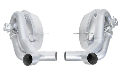 Porsche 996 Carrera 4S Valved Side Mufflers - Black Chrome Tips - SOUL Performance