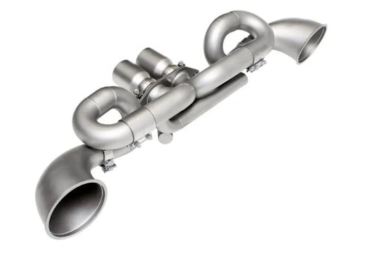Porsche 992 GT3 Performance Exhaust System - 4" Straight Cut Single Wall Tips  (Signature Satin) - SOUL Performance