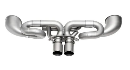 Porsche 992 GT3 Performance Exhaust System - 4" Slash Cut Single Wall Tips  (Brushed Finish) - SOUL Performance