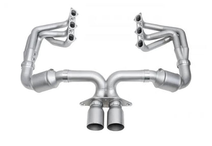 Porsche 992 GT3 Competition Race Exhaust System - 4" Straight Cut Single Wall Tips  (Signature Satin) - SOUL Performance