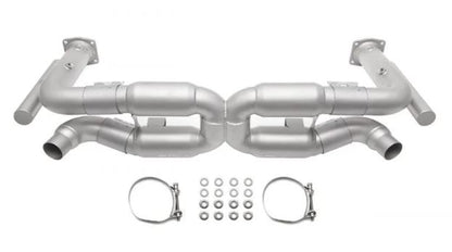 Porsche 996 GT2 Competition X-Pipe Exhaust System (includes Cat Bypass Pipes) - Reuse factory tips - SOUL Performance