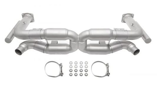 Porsche 996 GT2 Sport X-Pipe Exhaust System (includes Sport Catalytic Converters) - Reuse factory tips - SOUL Performance