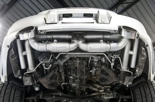Porsche 996 GT2 Competition X-Pipe Exhaust System (includes Cat Bypass Pipes) - Reuse factory tips - SOUL Performance