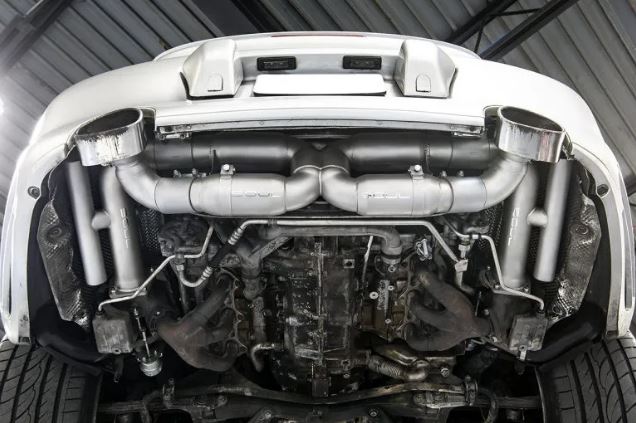 Porsche 996 GT2 Sport X-Pipe Exhaust System (includes Sport Catalytic Converters) - Reuse factory tips - SOUL Performance