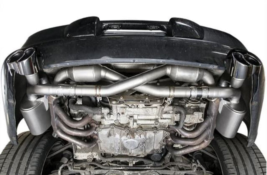 Porsche 996 Carrera Sport Side Mufflers  - Black Chrome Tips X-50 Style Tips - SOUL Performance