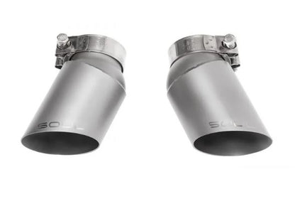 Porsche 997.2 Turbo Competition X-Pipe Exhaust System (includes Cat Bypass Pipes) - GT2 Style Single Wall Tips (Brushed Finish) - SOUL Performance