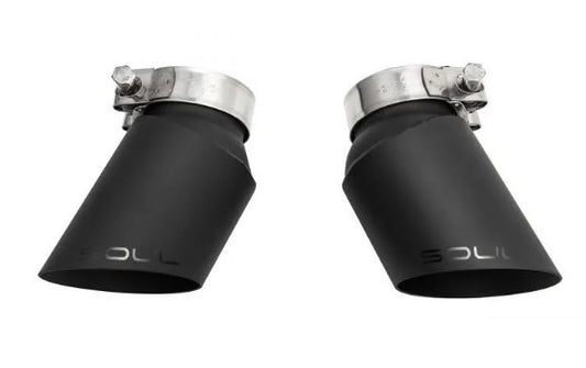 Porsche 997.2 Turbo GT2 Style Bolt On Exhaust Tips  (Satin Black Finish) - SOUL Performance