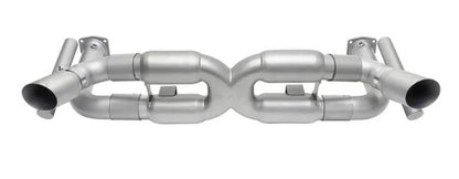 Porsche 997.1 Turbo Competition X-Pipe Exhaust System (includes Cat Bypass Pipes) - GT2 Style Single Wall Tips  (Signature Satin) - SOUL Performance