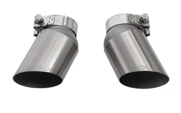 Porsche 997.1 Turbo GT2 Style Bolt On Exhaust Tips (Brushed Finish) - SOUL Performance