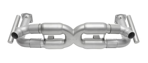 Porsche 997.1 Turbo Competition X-Pipe Exhaust System (includes Cat Bypass Pipes) - Reuse factory tips - SOUL Performance