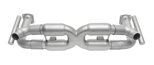 Porsche 997.1 Turbo Competition X-Pipe Exhaust System (includes Cat Bypass Pipes) - Reuse factory tips - SOUL Performance