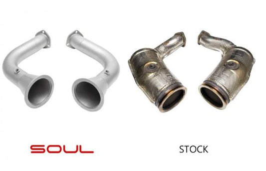 Porsche Cayenne (9YA) GTS / Turbo / Turbo S 4.0TT Cat Bypass Downpipes - SOUL Performance