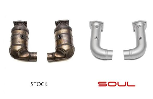 Porsche 997.2 Turbo Cat Bypass Pipes - SOUL Performance