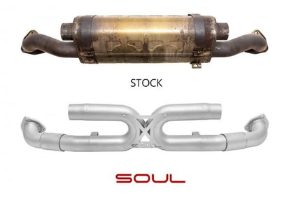 Porsche 997.2 Carrera Center Muffler Bypass Exhaust - SOUL Performance