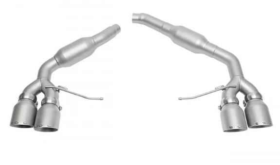 Porsche Macan 2.0T Resonated Muffler Bypass Exhaust - 4" Dual Wall Straight Cut Tips - Signature Satin - SOUL Performance