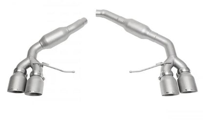 Porsche Macan 2.0T Resonated Muffler Bypass Exhaust - 4" Dual Wall Straight Cut Tips - Signature Satin - SOUL Performance